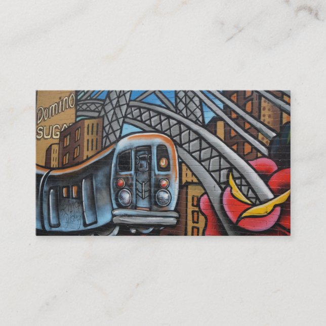 Subway train urban graffiti art business card (Front)