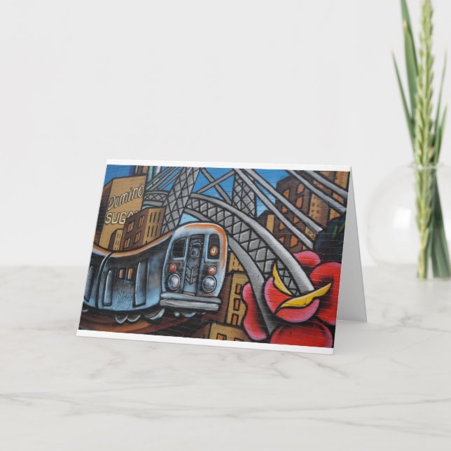 Subway train urban graffiti art card (Front)