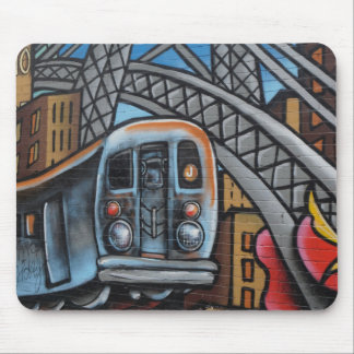 Subway train urban graffiti art mouse mat