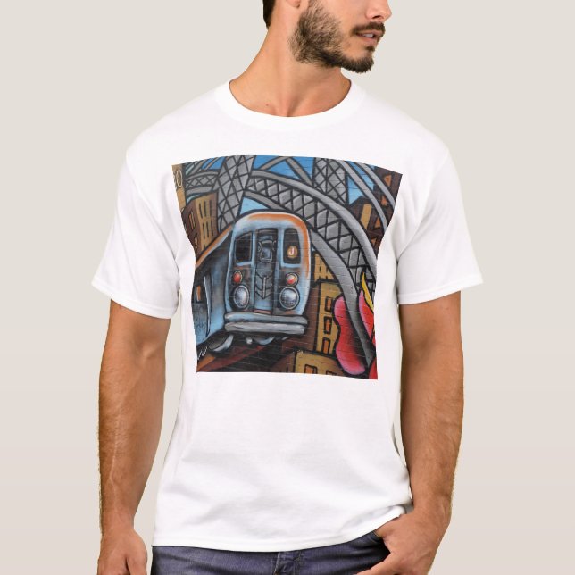 Subway train urban graffiti art T-Shirt (Front)