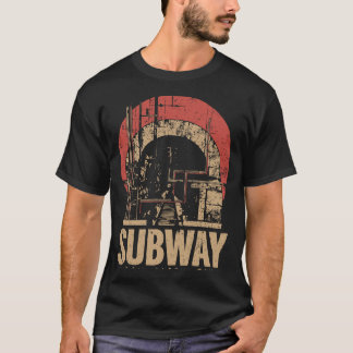 SUBWAY Urban Transport Tunnel Poster | Retro T-Shirt