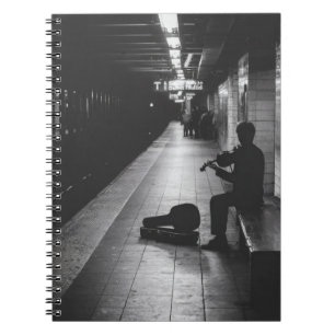 Subway Violinist Shadow Notebook