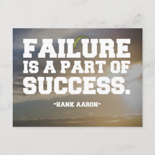 Succes & Failure Quote Postcard