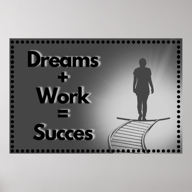 "Succes" Positive Wall art Poster (Front)