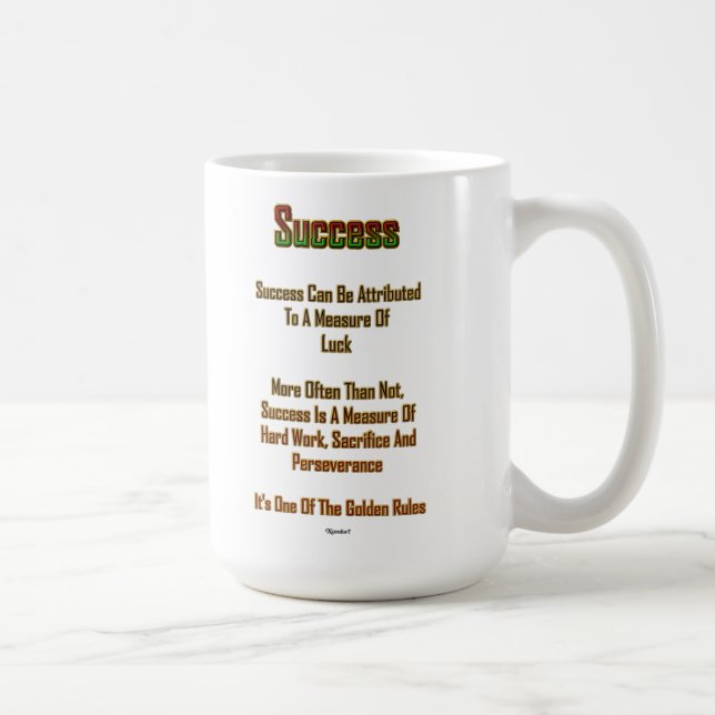 Success 15oz Ceramic White Mug (Right)
