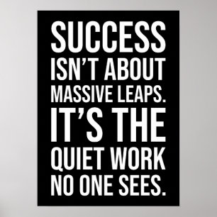 Success About Is Quiet Work - Gym, Hustle, Grind Poster