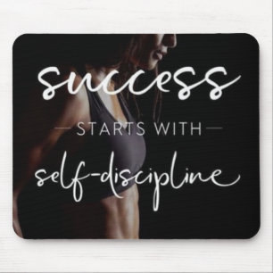 Success And Discipline - Women's Gym Motivational Mouse Mat
