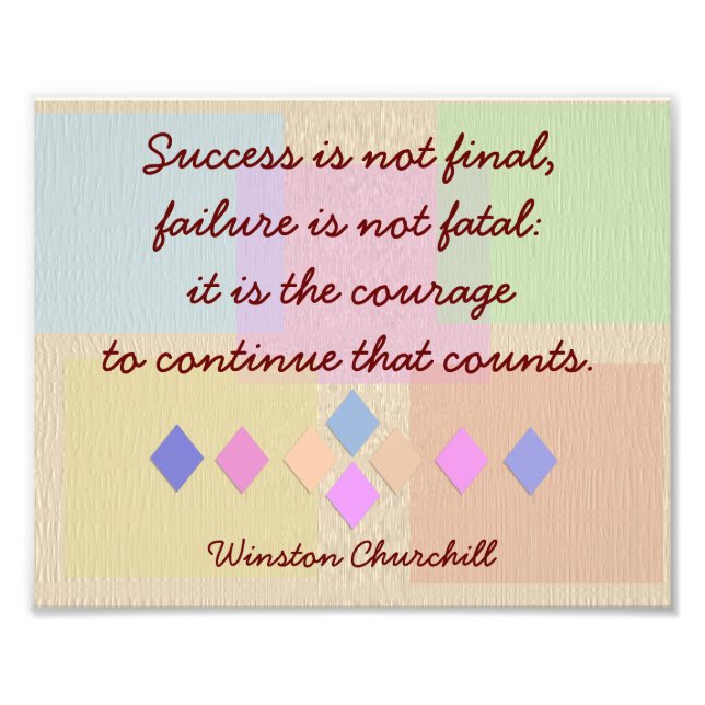 Success and Failure-print Winston Churchill- quote Photo Print (Front)