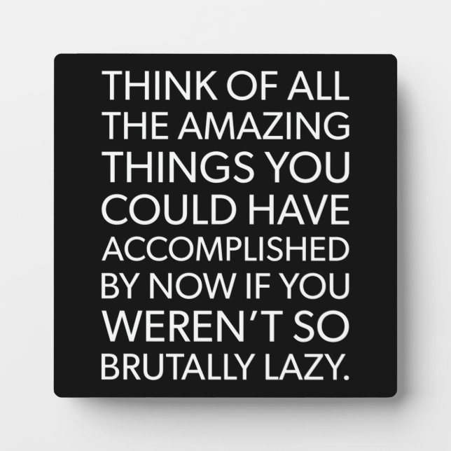 Success and Gym Motivational Plaque (Front)