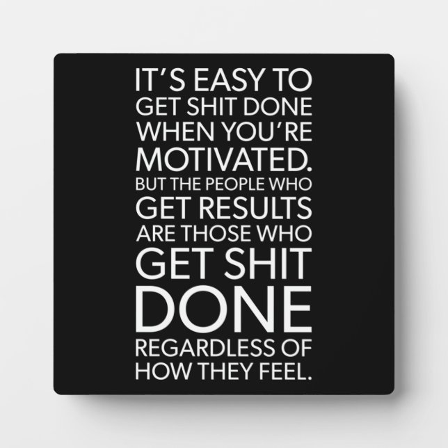 Success and Gym Motivational Plaque (Front)