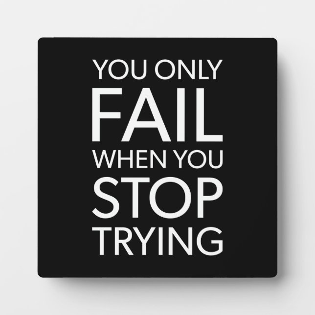 Success and Gym Motivational Plaque (Front)