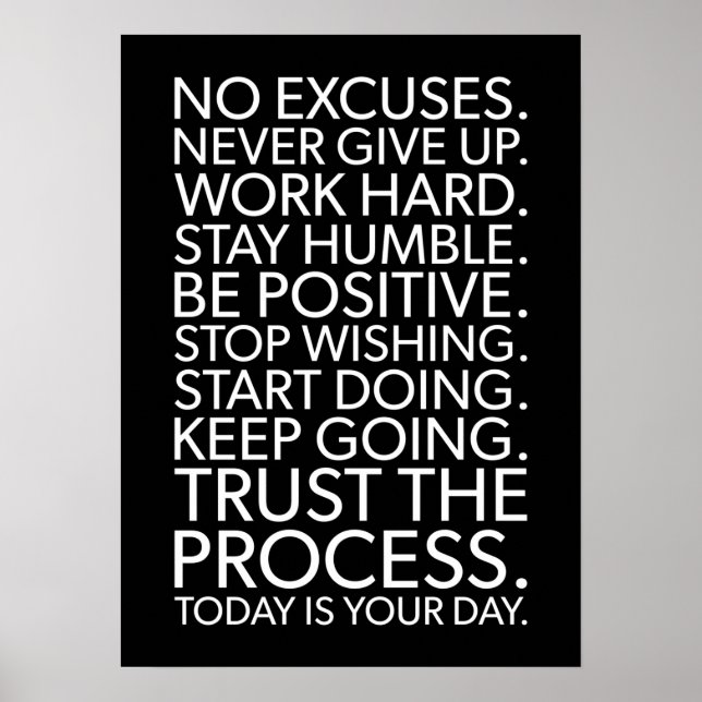 Success and Gym Motivational Poster (Front)