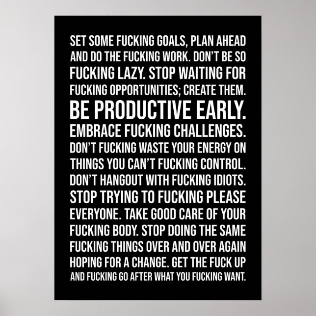 Success and Gym Motivational Poster (Front)