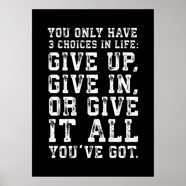 Success and Gym Motivational Poster (Front)