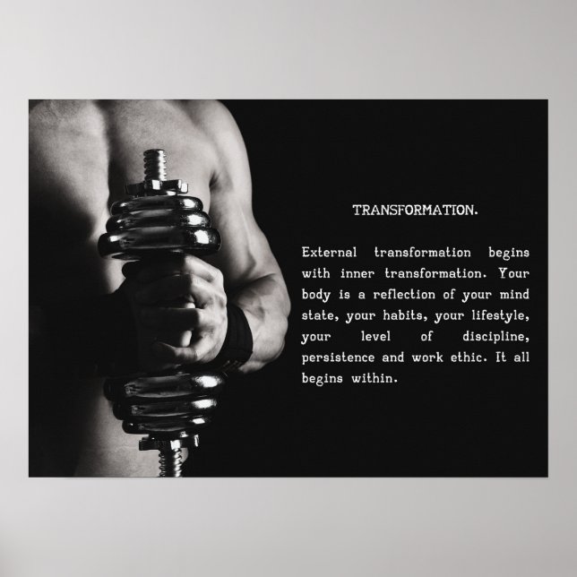 Success and Gym Motivational Poster (Front)