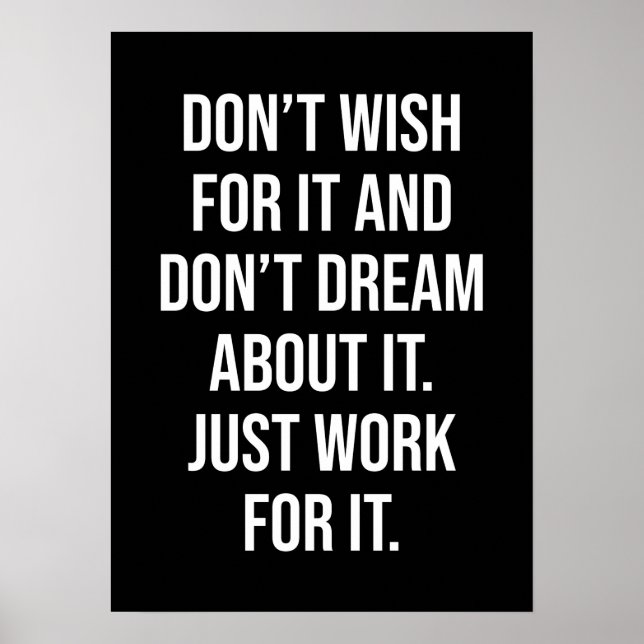 Success and Gym Motivational Poster (Front)