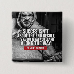 Success And Learning - Workout Inspiration 15 Cm Square Badge