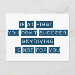 Success at Skydiving Postcard