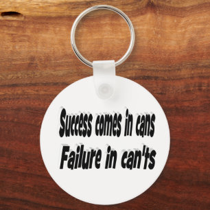 Success Can Motivational Quote Key Ring