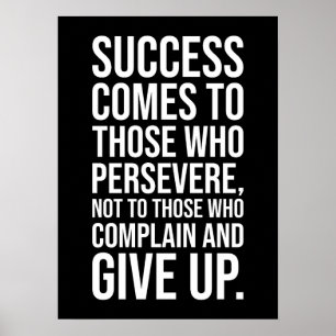 Success Comes To Those Who Persevere - Gym Hustle Poster