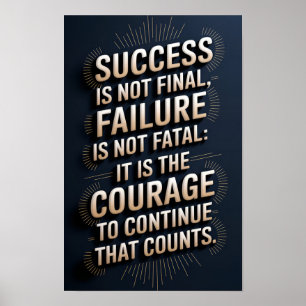 Success & Courage Motivational Poster