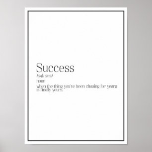 Success Definition Word Art Poster