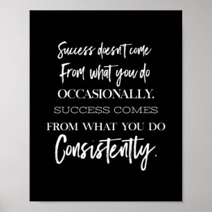 success doesn't come from what you do occasionally poster