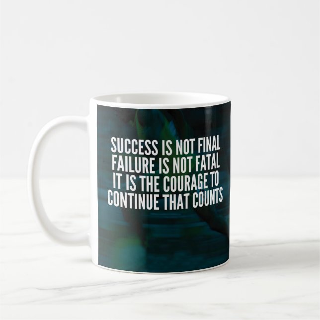 Success, Failure, Courage - Workout Motivational Coffee Mug (Left)