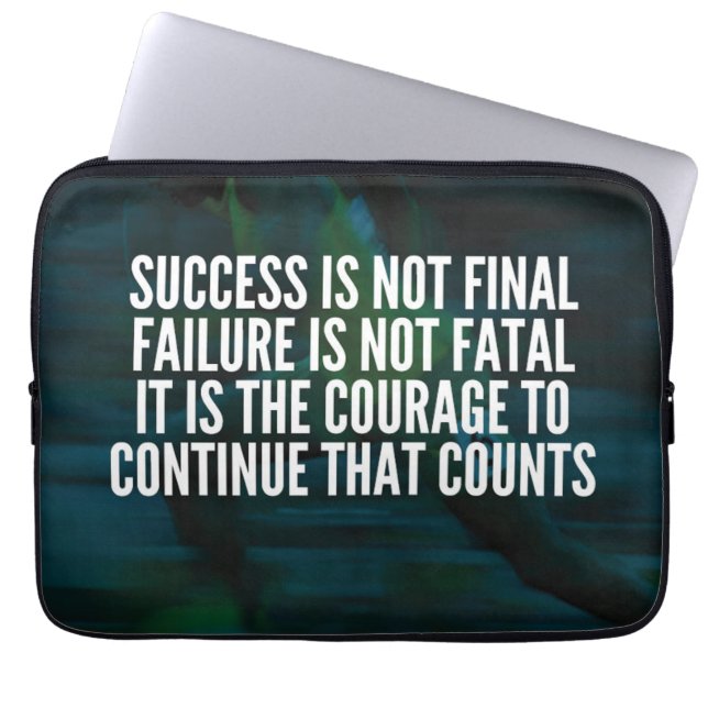 Success, Failure, Courage - Workout Motivational Laptop Sleeve (Front)