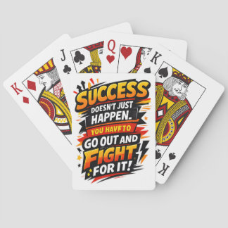 Success Fighter Quote Playing Cards