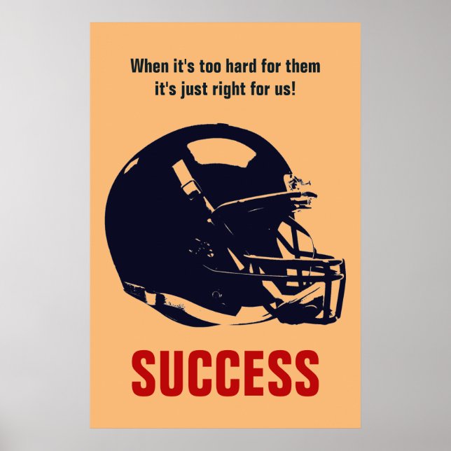 Success Football Motivational Inspirational PopArt Poster (Front)