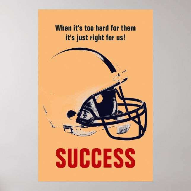 Success Football Motivational Inspirational PopArt Poster (Front)