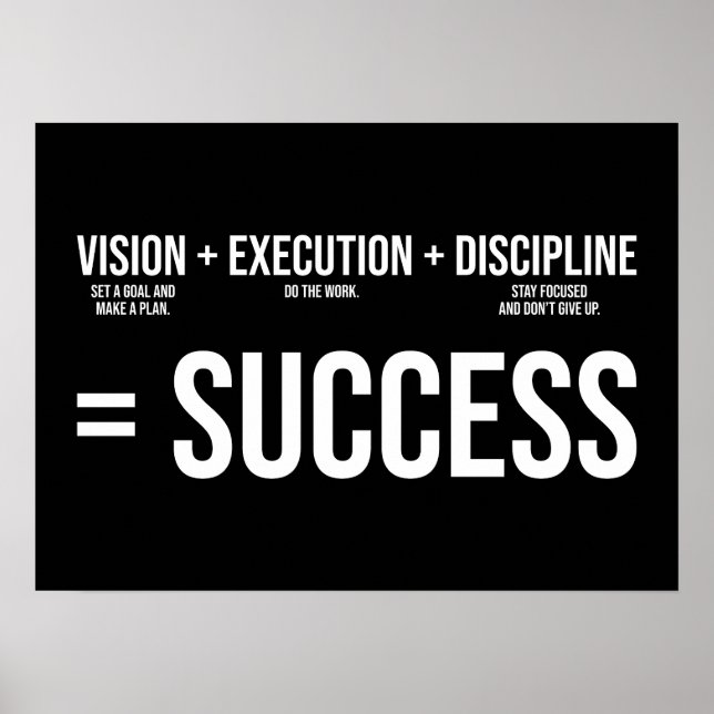Success Formula - Gym, Hustle, Entrepreneur Poster (Front)