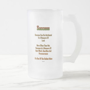 Success Frosted Glass Beer Mug