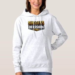 Success Gold Typography on Black Hoodie