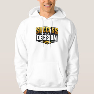 Success Gold Typography on Black Hoodie