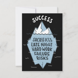 Success Hard Work Motivation Thank You Card
