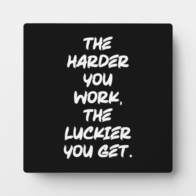 Success, Hustle, Grind and Gym Motivational  Plaque (Front)
