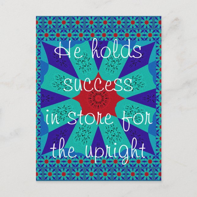 Success in store for the upright postcard (Front)