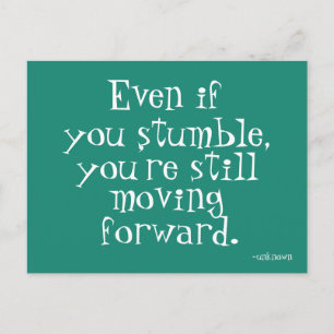 Success Inspiration - Teal Motivational Postcard