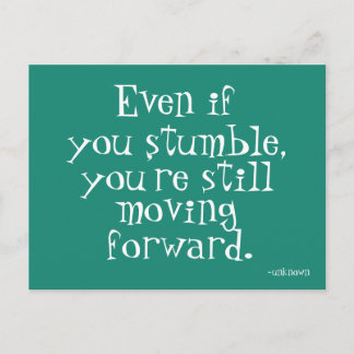 Success Inspiration - Teal Motivational Postcard