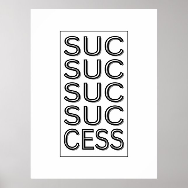 Success Inspirational Motivational Affirmation Poster (Front)