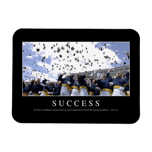 Success: Inspirational Quote Magnet (Horizontal)