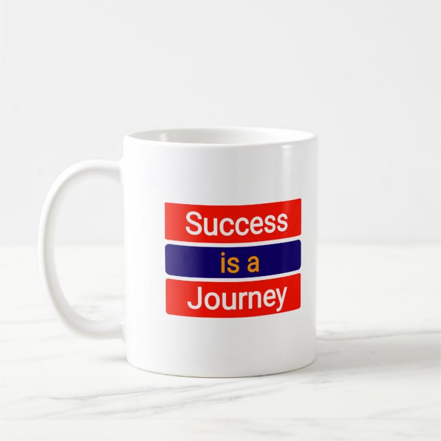 Success Is a Journey – Motivational Coffee Mug (Left)