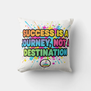 Success Is a Journey Motivational Quote Design Cushion