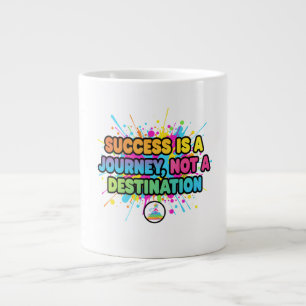 Success Is a Journey Motivational Quote Design Large Coffee Mug