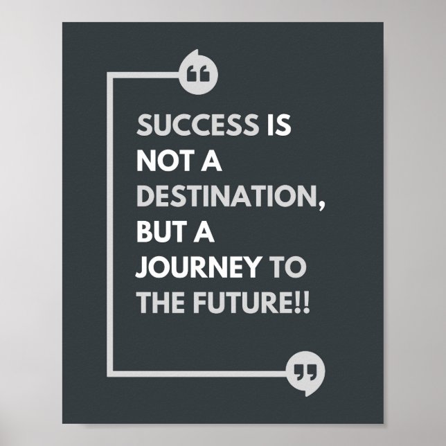 Success Is a Journey Motivational Quote Poster (Front)