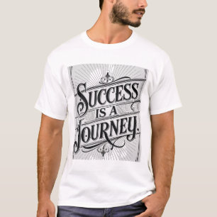 Success Is a Journey – Vintage Motivational Typogr T-Shirt