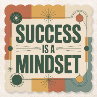 Success Is A Mindset Paper Coaster