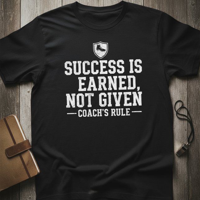 Success Is Earned Not Given —Coach’s Rule Motivate T-Shirt (Creator Uploaded)